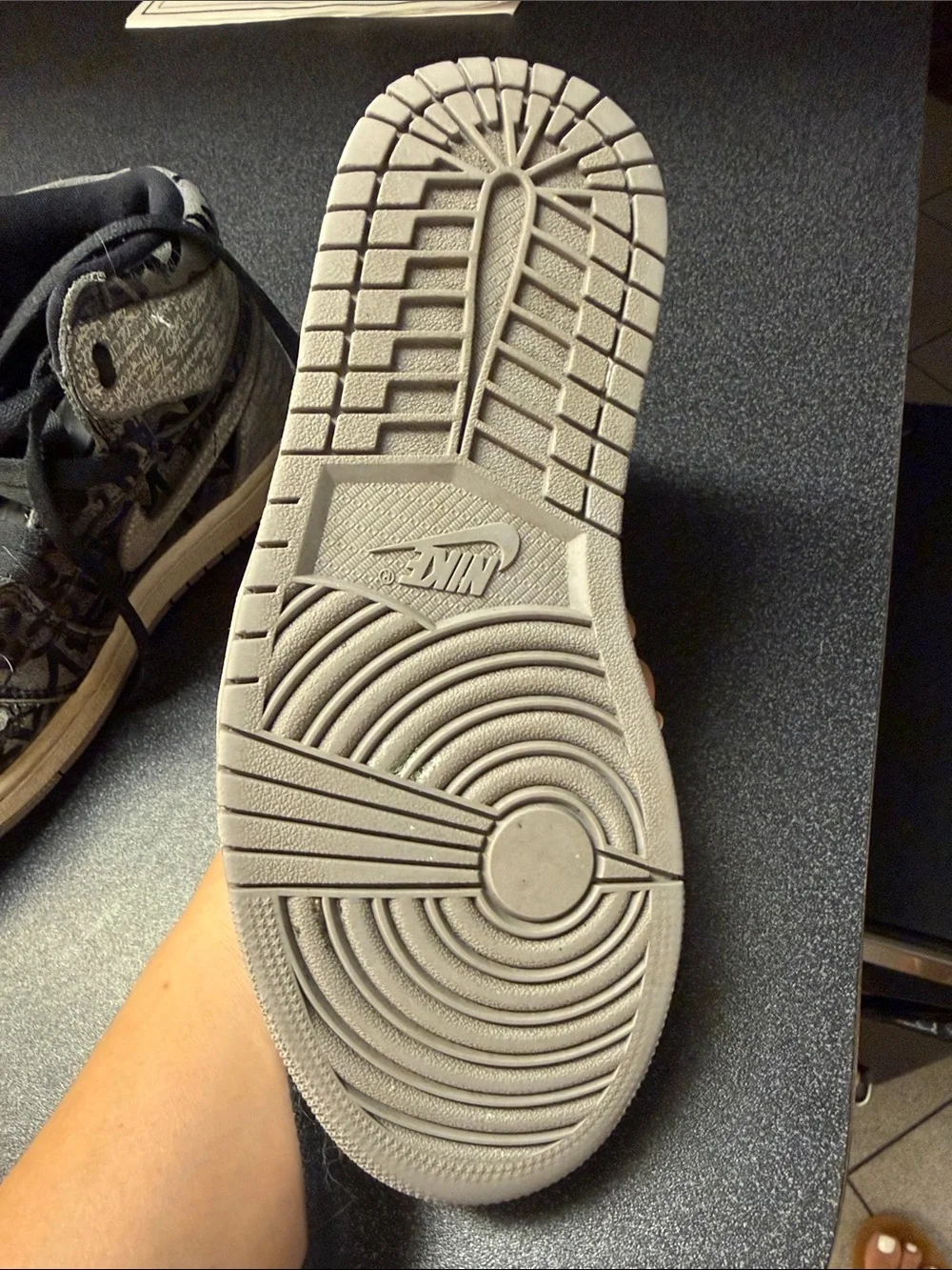 Nike Kids High-Top Sneakers in Black and Gray